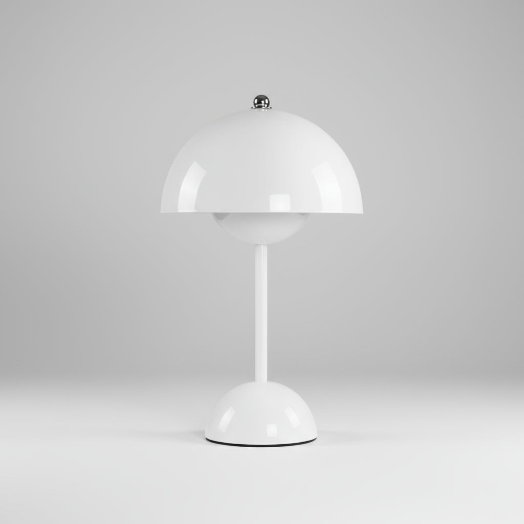 White table lamp on a white background