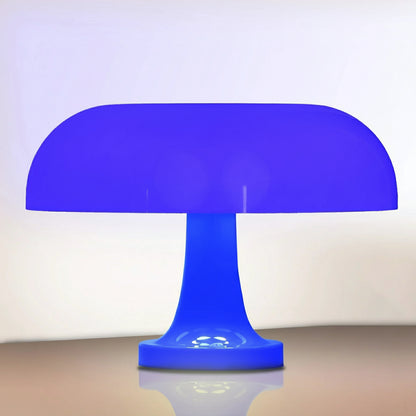 Blue table lamp on a white background