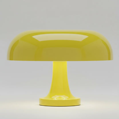 Yellow table lamp on a beige background