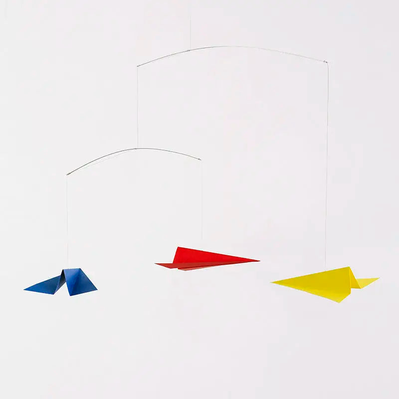 Colorful abstract sculpture on a white background